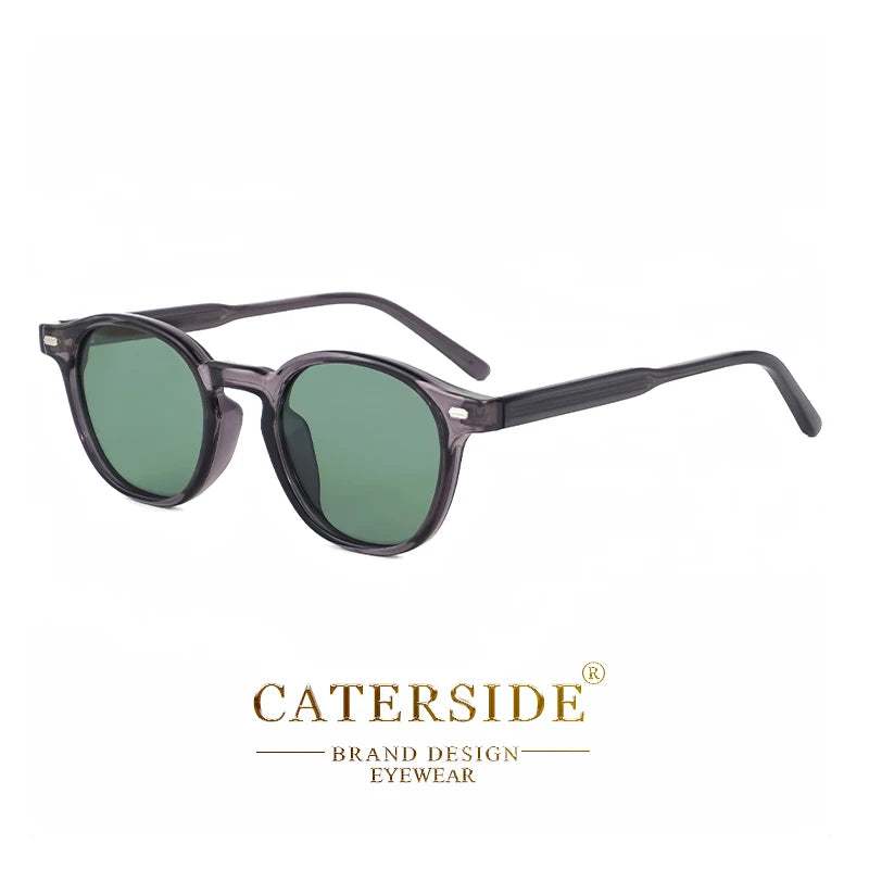 Ochelari de soare rotunzi polarizați Catside pentru bărbați, ramă TR, inserție centrală, brațe, set de ochelari de soare pentru femei, stil retro, pentru șofat, pescuit, punk, protecție UV400