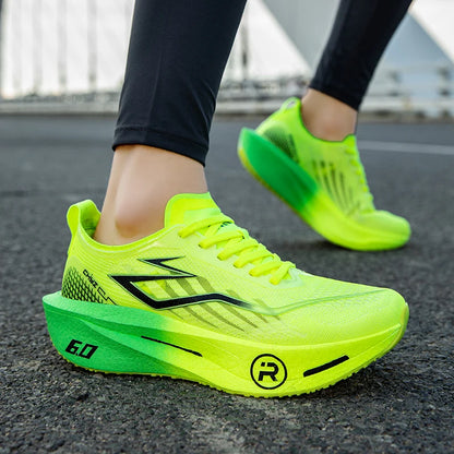 New Sports Shoes for Men & Women, Running Sneakers with Carbon Plate, Male Marathon Racing, Shock-Absorbing Athletics Training Shoes