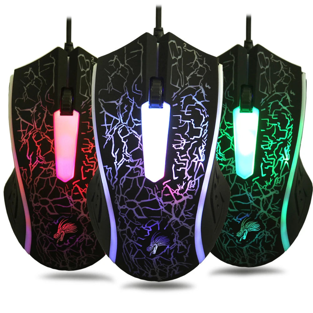 2400 DPI USB Wired Gaming Mouse LED Backlit Professional Gamer Mice Ergonomic Computer Mouse for PC Laptop Macbook