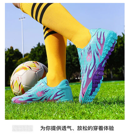 Men Professional Football Boots Cleats Boys Soccer Shoes Ankle Support Cleats Youth Outdoor Match Training Sneakers Non-slip