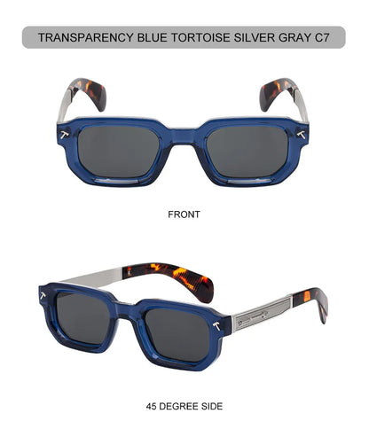 Ochelari de soare polarizați, pătrați, în stil punk, pentru bărbați, de marcă de lux, clasici, dreptunghiulari, cu protecție UV400, pentru șofat, la modă, pentru activități în aer liber