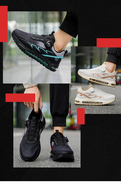 Zapatillas de running para hombre de primavera y verano, calzado de senderismo para exteriores, zapatillas de trail resistentes al desgaste con cierre BOA, transpirables, de estilo deportivo y casual