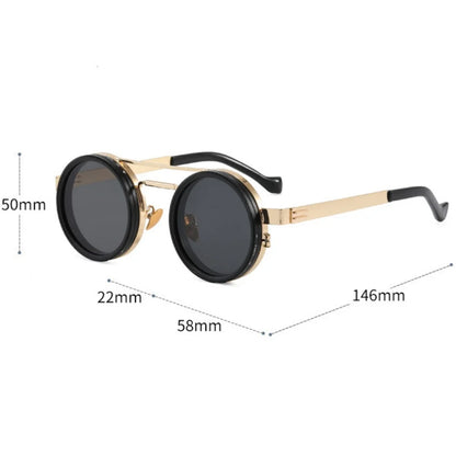 KLASSNUM Ochelari de soare reglabili pentru bărbați cu filtru ND Ochelari de soare cu reglare rapidă a luminozității ND9 Ochelari rotunzi polarizați pentru pescuit și condus