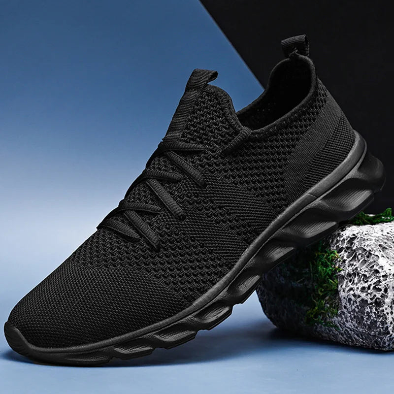 Men's Running Shoes Soft Soles Wear-Resistant Breathable Sports Shoes Mesh Outdoor Fashion Big Size Tennis Shoes for Men