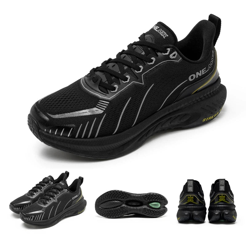 Zapatillas de running ONEMIX con nueva amortiguación para hombre, aptas para corredores de peso elevado, deportivas con cordones para mujer, antideslizantes, de exterior, zapatillas atléticas masculinas