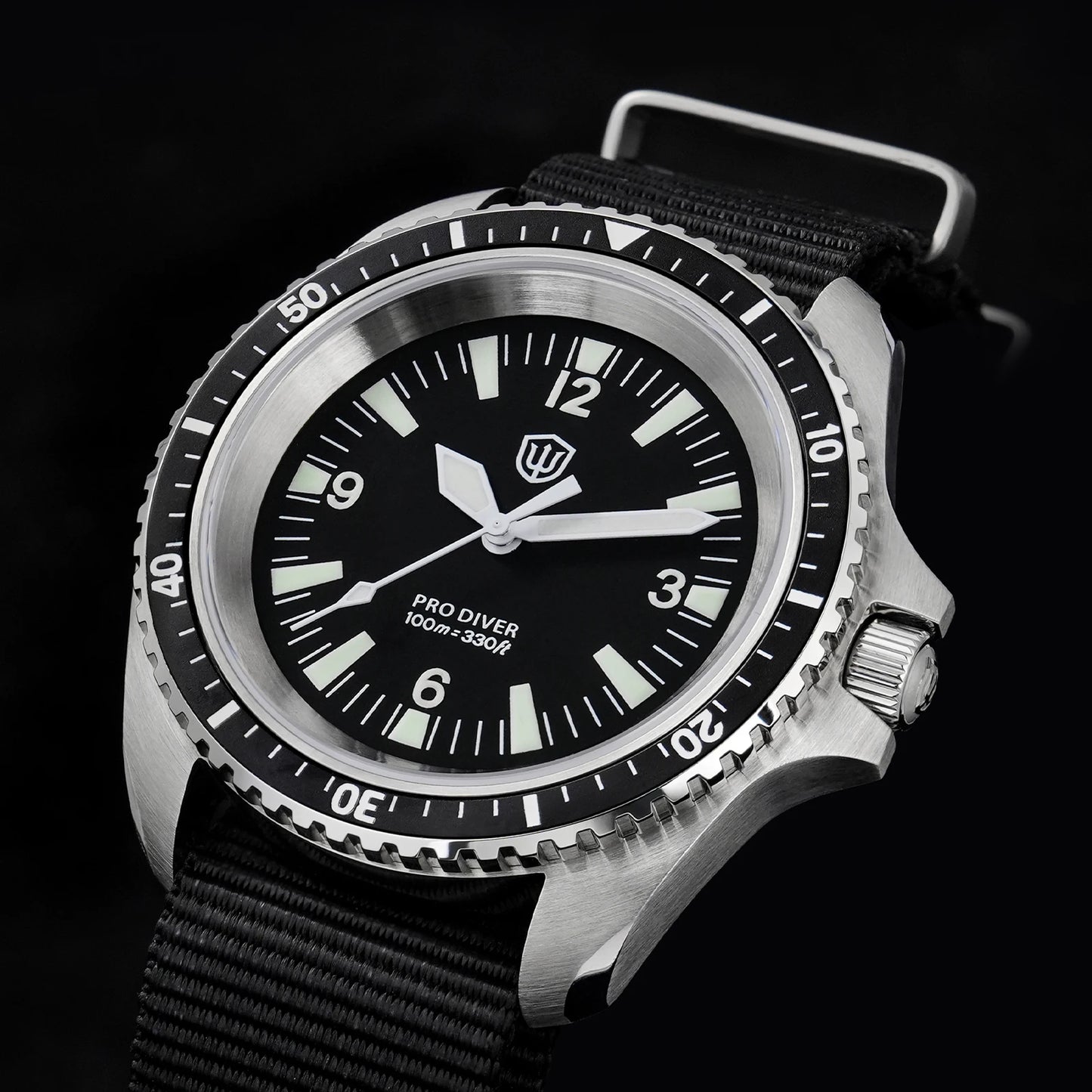 Watchdives WD1980 V3 Quartz Watch 100m Waterproof BGW9 Luminous Nylon Strap Watch Sapphire VH31 Movement Men Watch with Gift Box