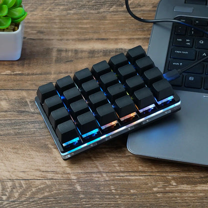 Mini USB Custom Mechanical Keyboard 24 Keys Black/White Gaming Keyboard Sayo Device Shortcut Programmable Keypad Keys Macro