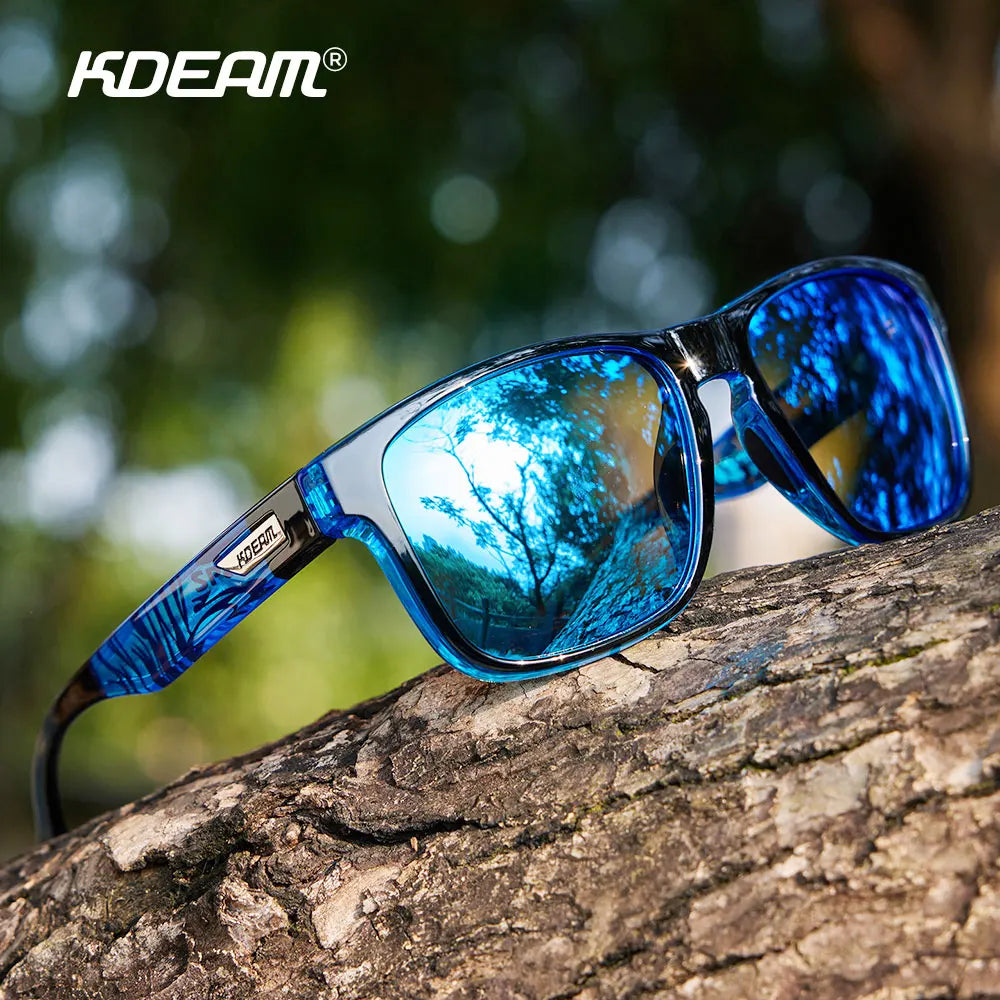 Ochelari de soare polarizați pentru bărbați KDEAM, mărime XXL, ochelari de protecție pentru sporturi în aer liber, lățime totală 155 mm, ochelari de soare extra mari