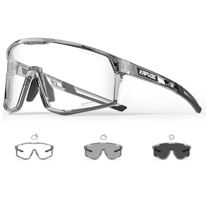 KAPVOE Ochelari UV400 pentru bărbați și femei, pentru ciclism de șosea, sporturi montane, activități în aer liber, ochelari de soare fotocromatici pentru ciclism, ochelari de bicicletă