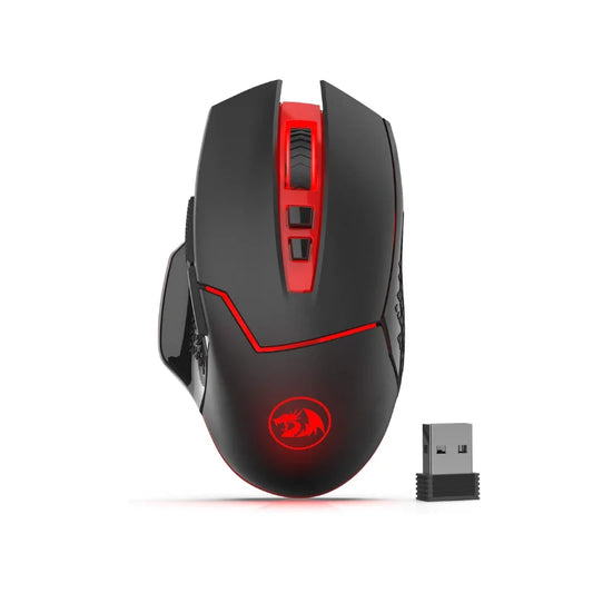Redragon M690-1 Wireless Gaming Mouse 2.4GHz, 2400 DPI Ergonomic Gaming Mouse with 8 Programmable Buttons, 5 Adjustable DPI & 2 Side Buttons