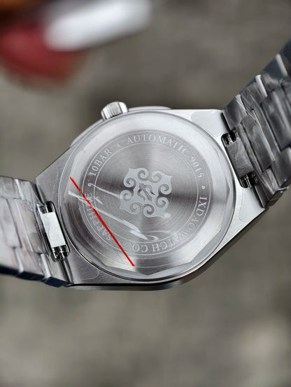 IX&DAO 2026 neue Warrior 37mm Herren-Automatikuhr, mechanisch, Emaille-Zifferblatt, Miyota 9015, Saphirglas, Edelstahl, wasserdicht bis 10Bar