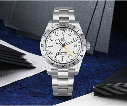 San Martin New 39mm NH34 BB GMT Automatic Mechanical Watch Sport Watch Sapphire Luminous Waterproof 100m for Men Watch SN0054