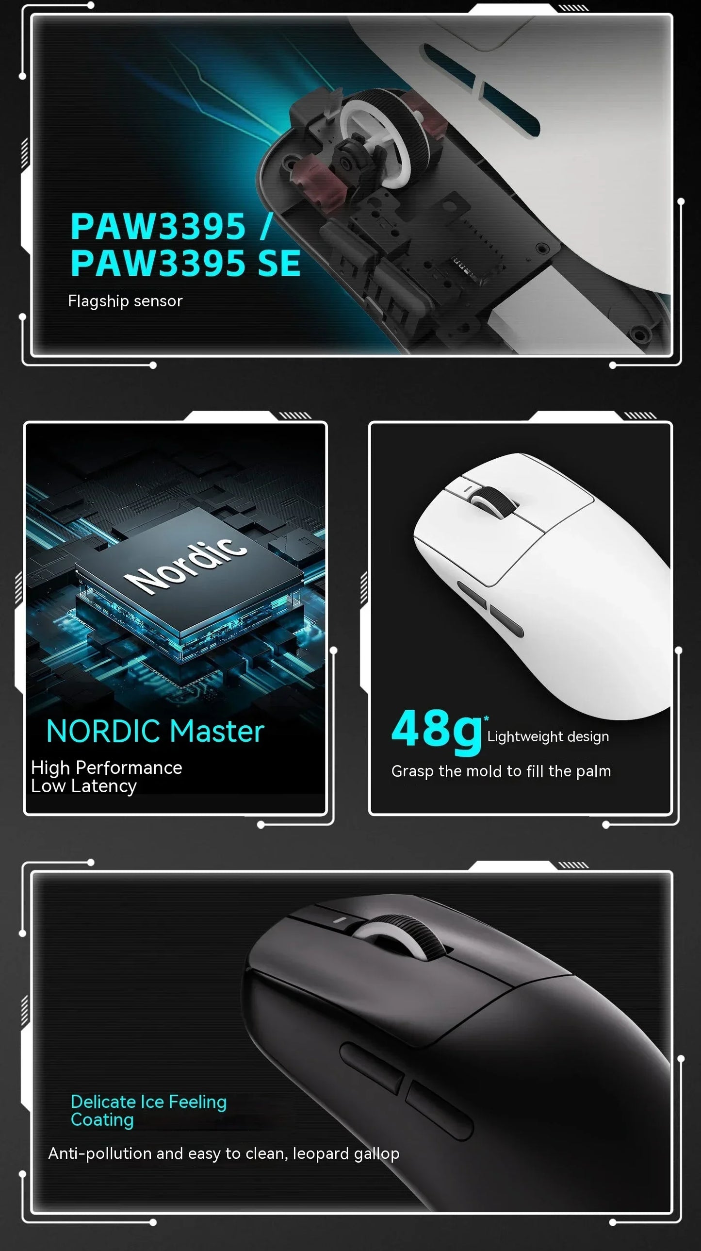 VXE Dragonfly R1 Pro Paw3395 Sensor Kabellose Maus Nordic 52840 2khz Smart Speed X Niedrige Latenz Büro-Gamer-PC-Gaming-Maus