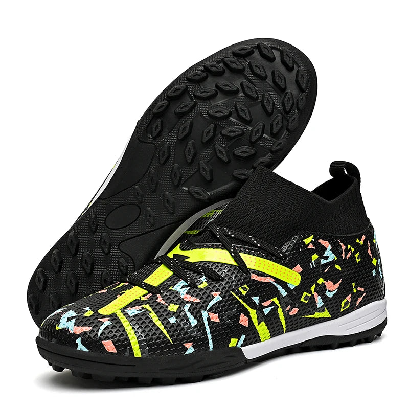 LiXingMing Football Boots Men White Professional High-Tops Soccer Society Cleats Football Shoes Non-Slip Match Training Sneaker