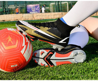 2025 New Long Nail Large Size Football Shoes Teenager Ankle Anti slip Training Latest Sneakers FG/TF Soccer Shoes