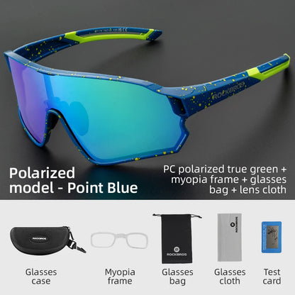 Ochelari de soare polarizați ROCKBROS, ochelari de protecție pentru sport, ochelari pentru bicicletă, drumeții în aer liber, camping, golf, ochelari de ciclism, UV400