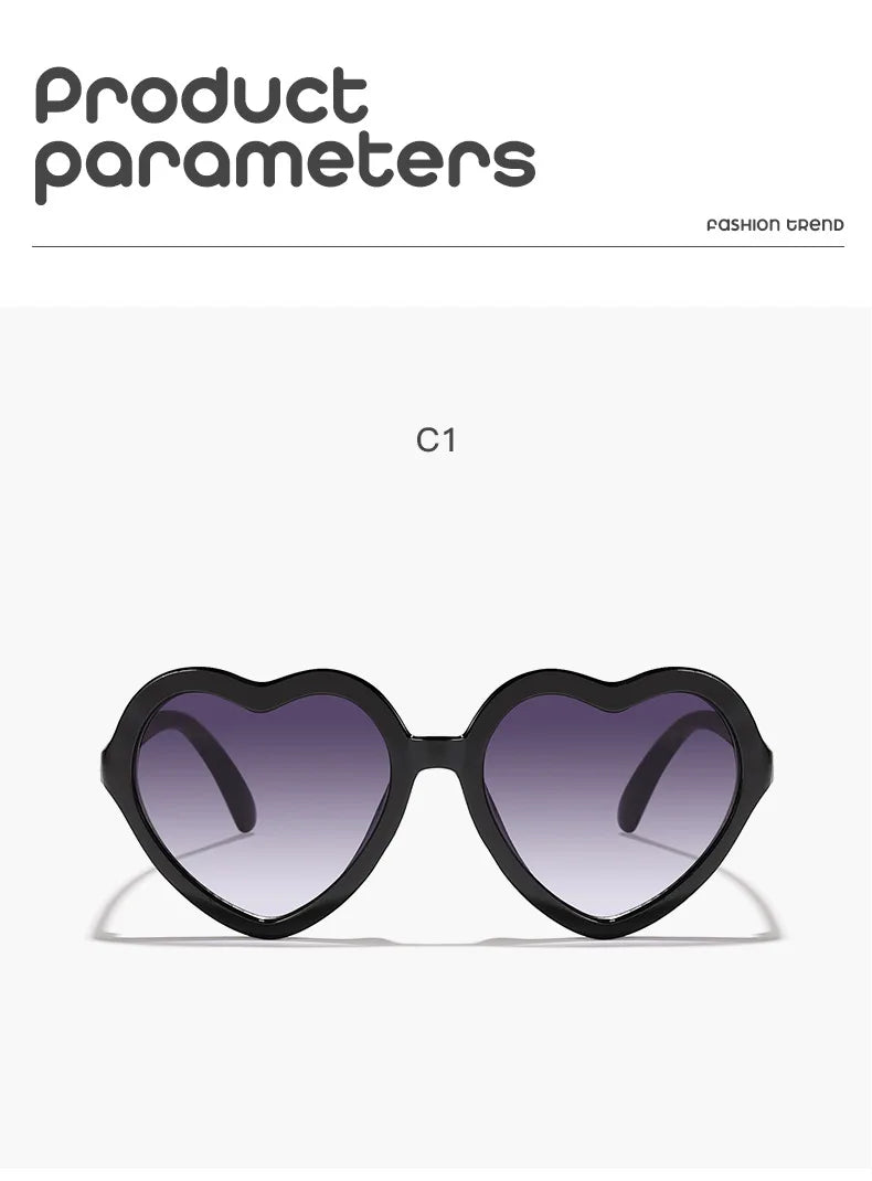Ochelari de soare eleganți pentru copii, roz trandafiriu, cu inimioare, protecție UV400, ramă reglabilă, pentru băieți, fete, bebeluși și copii mici de 0-12 ani