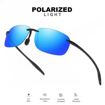 4 bucăți ochelari de soare aviator polarizați, ultra-ușori, de 11 g, cu ramă TR90 fără cadru – flexibili și confortabili, unisex, pentru condus, pescuit și activități în aer liber