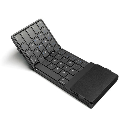 BOW Korea/Russia Wireless Folding Keyboard with Touchpad/Numberpad Rechargeable Foldable Bluetooth Keyboard for Tablet Ipad