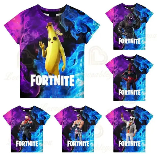 Dětské 3D tričko Fortnite Victory Game, oblečení pro miminka ve stylu Harajuku, roztomilý dětský top s hrdinou Battle Royale pro chlapce i dívky