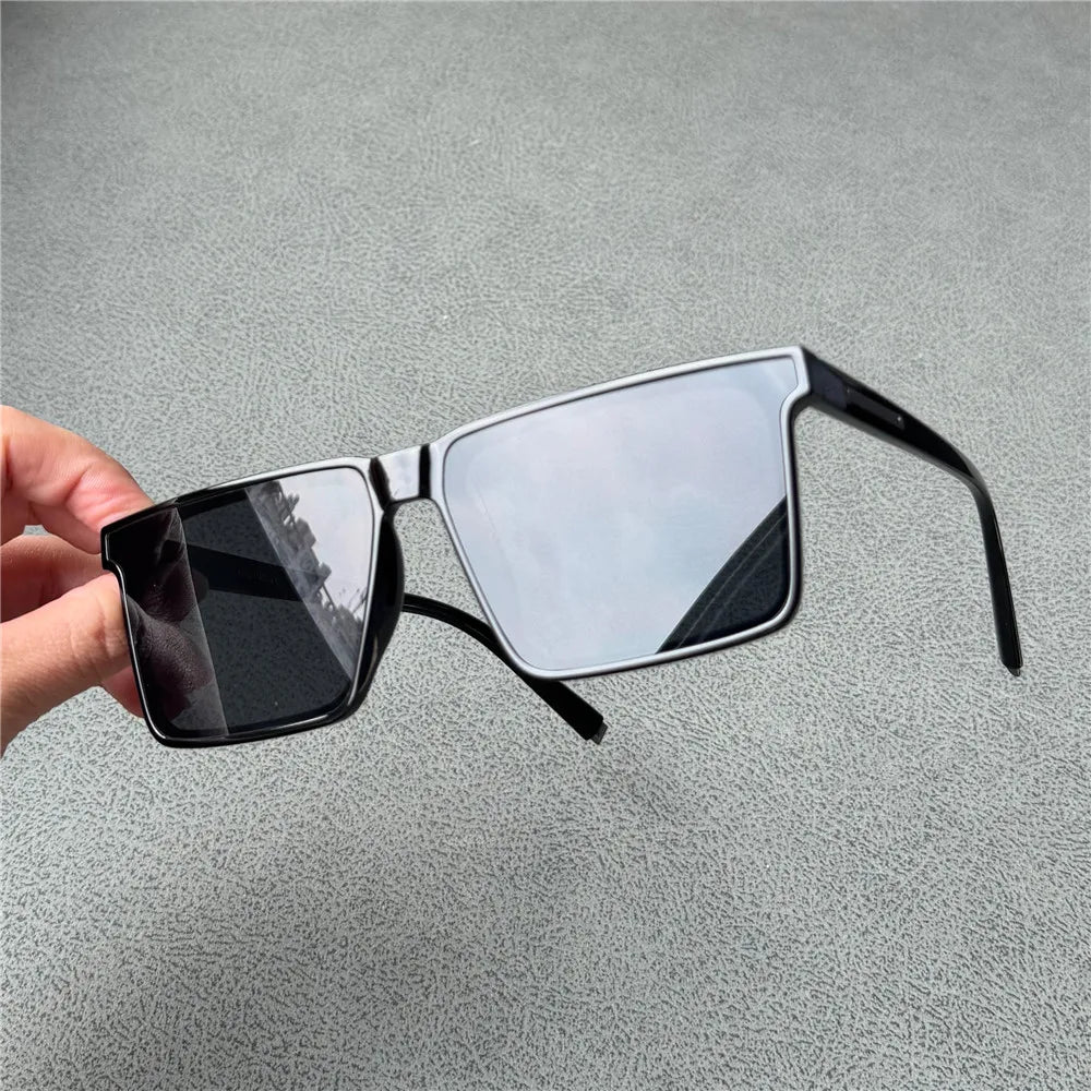 Vazrobe 160 mm Ochelari de soare supradimensionați pentru bărbați, polarizați, negri, unisex, cu ramă mare și groasă, mărime XXL