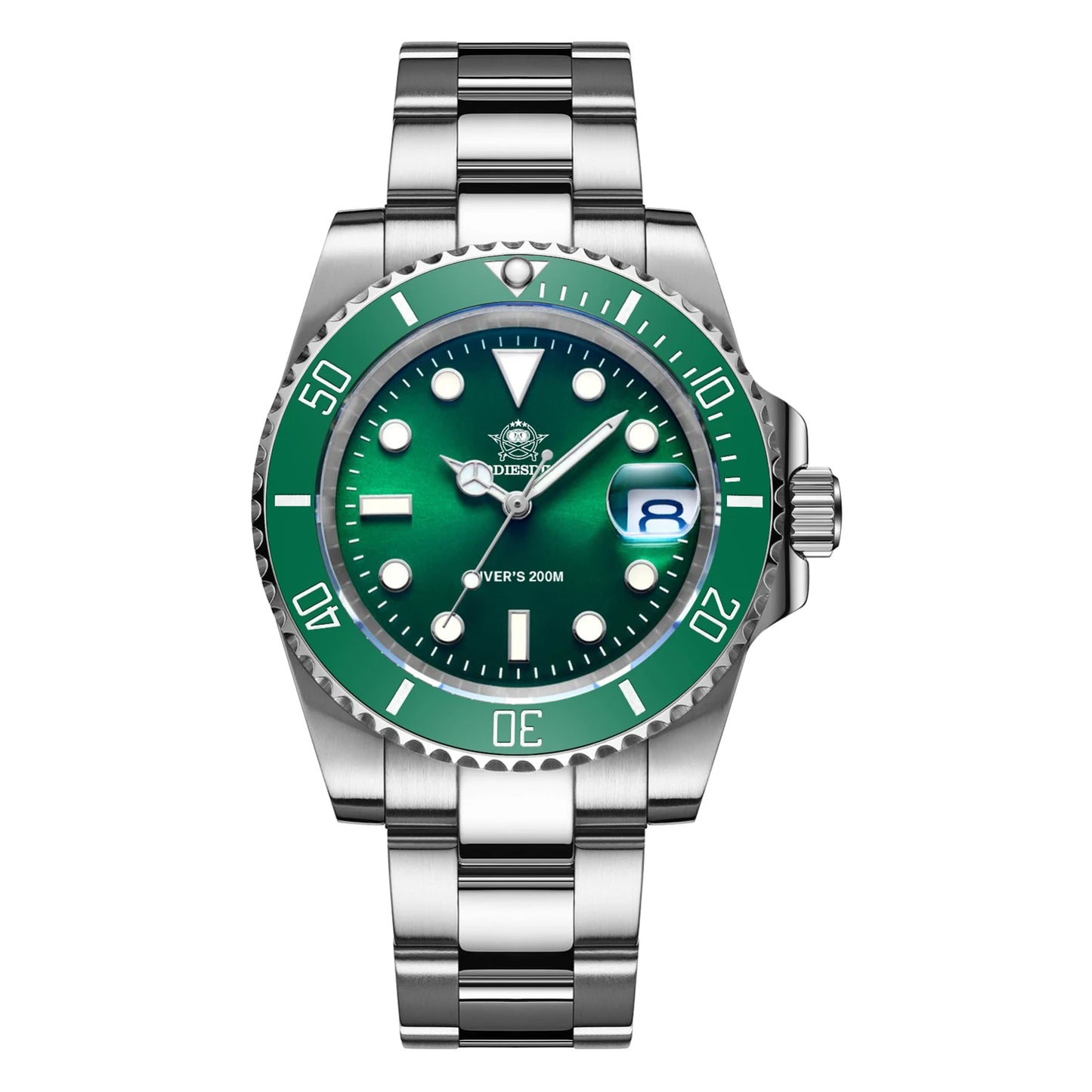 ADDIESDIVE Stainless Steel Watch Men's European and American Business Leisure Quartz Watch Waterproof Outdoor Sports Watch