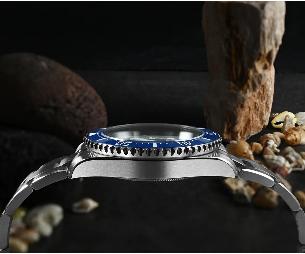 San Martin 2026 Men Diver Watch 38mm Wave Texture Dial Miyota 90S5 Automatic Mechanical Luxury Wristwatch Waterproof 200m SN0126