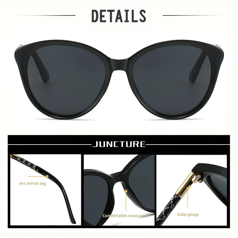 Ochelari de soare polarizați REXXAR Cat Eye pentru femei și bărbați, ochelari de soare sexy și la modă, de marcă, pentru cumpărături și petreceri, pentru bărbați și femei