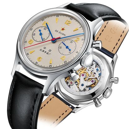 Seagull 1963 International Edition Orologio Meccanico da Uomo da Pilota ST1901 Cronografo Retrò da Polso Aviazione Air Force Nuovo