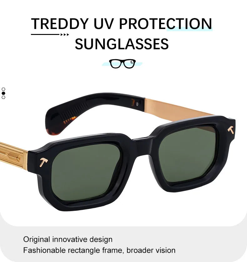 Ochelari de soare polarizați, pătrați, în stil punk, pentru bărbați, de marcă de lux, clasici, dreptunghiulari, cu protecție UV400, pentru șofat, la modă, pentru activități în aer liber