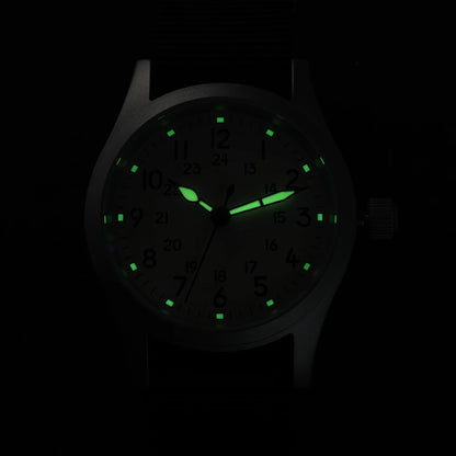 Militado ML05 Military Watch VH31 Sweep Movement Domed Sapphire Crystal Wristwatch High Clear AR Coating 38mm Vintage Watches