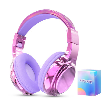 Écouteurs Bluetooth dégradés pour enfants, sans fil, avec micro, pliables, légers, pour voyage scolaire