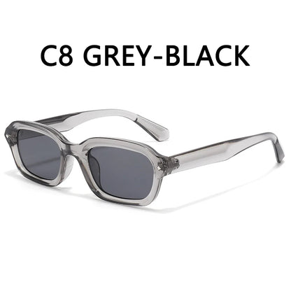 BOYSEEN Ochelari de soare de plajă pentru bărbați, de vară, portocalii, UV400, ochelari de soare punk cu ramă îngustă și formă pătrată
