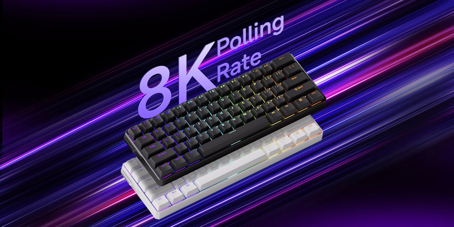 Akko MonsGeek FUN60 Ultra mechanische Gaming-Tastatur, magnetische Switches, 60 %, Rapid Trigger, 8K HE/TMR, Custom-Aluminium-Tastatur für Gamer