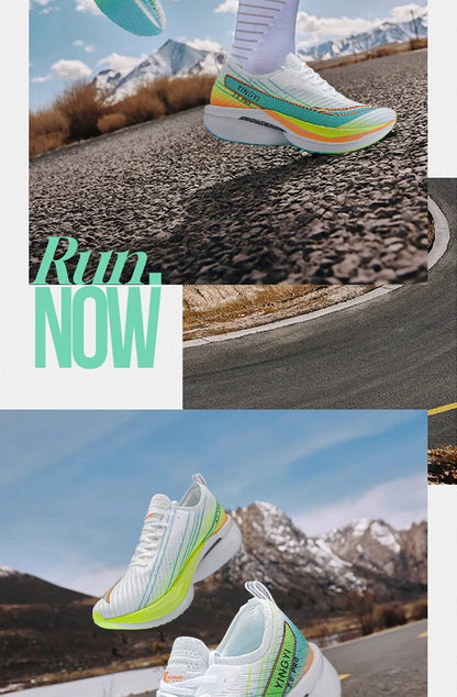 2025 IRUNSVAN SHADOW WING 2.0 PRO Sapatilhas de Corrida Desportivas de Maratona com Amortecimento Air Cushion, Placa de Carbono, Trail Running, Leves