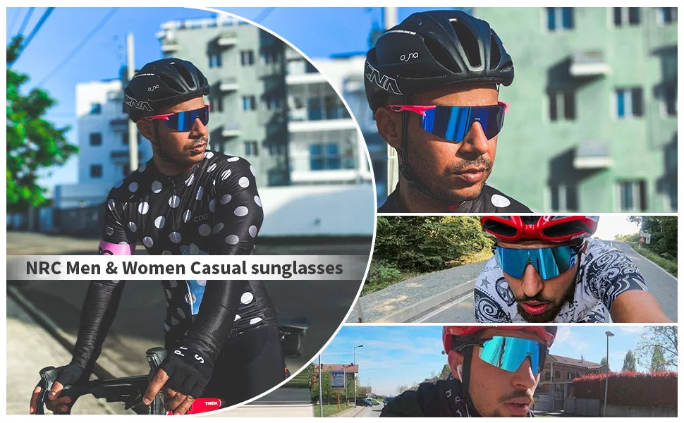 Ochelari de soare pentru ciclism marca NRC UV400 TR90, ochelari sportivi pentru bicicletă, MTB, mountain bike, pescuit, drumeții și călărie, pentru bărbați și femei