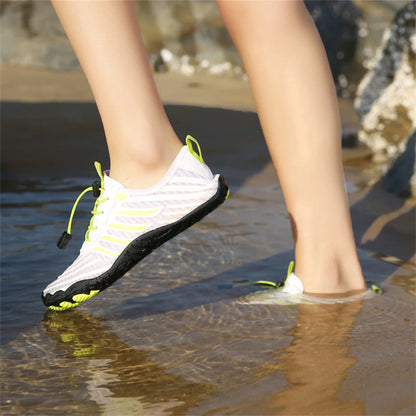 Sapatos Aquáticos Unissexo de Secagem Rápida para Homem e Mulher, Coloridos, para Praia, Natação, Surf e Beira-Mar, Ténis Aquáticos para Casal, Descalços, para Caminhada em Riachos