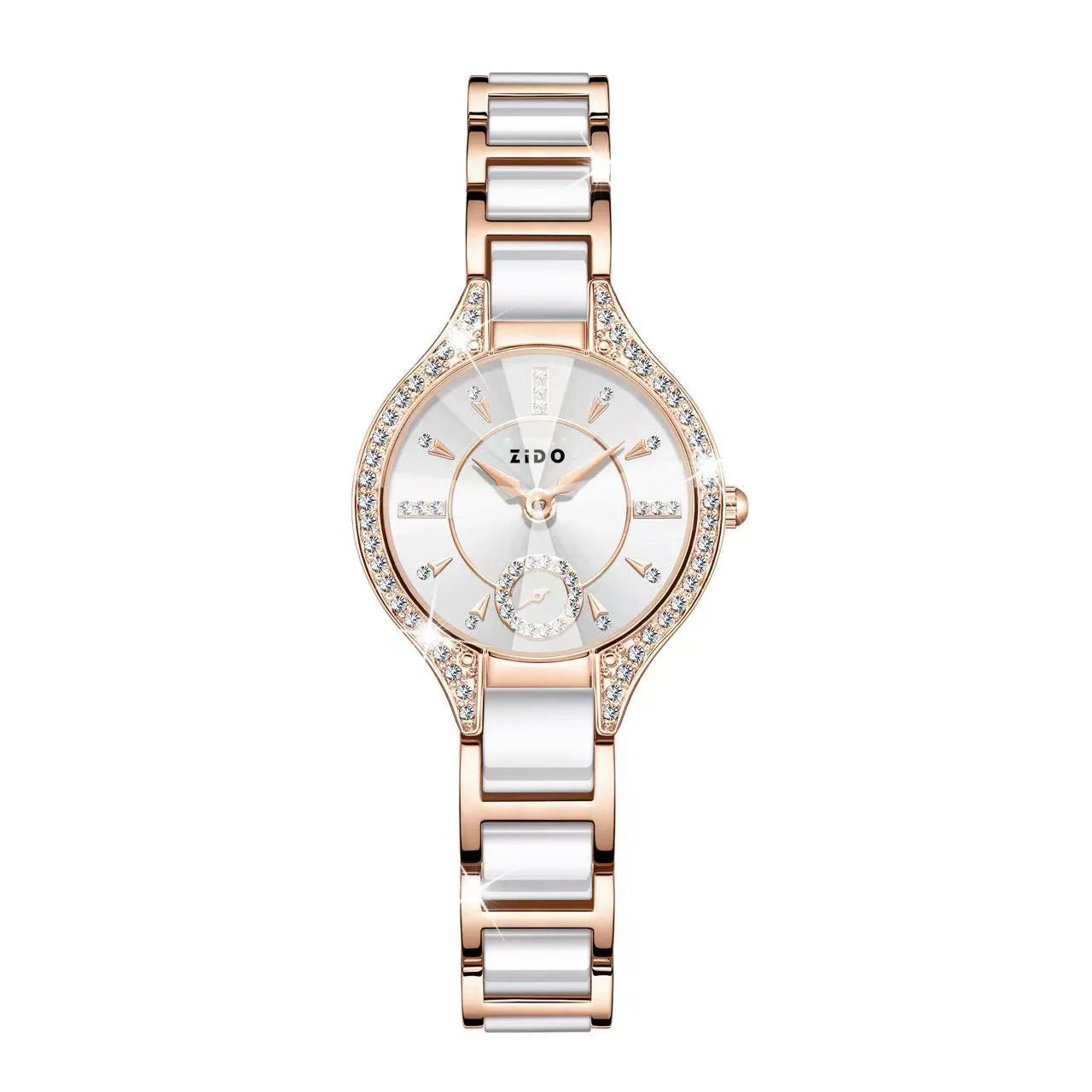 Watch for Women Brand Retro Light Luxury Waterproof Diamond Inlaid High Quality Stainless Steel Female Fashion Clock Watch