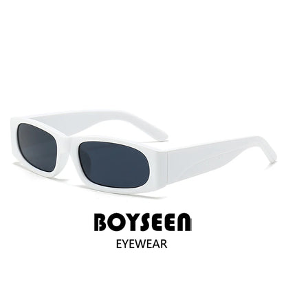 Ochelari de soare negri cu ramă îngustă în stil hip-hop, ochelari de soare retro pentru bărbați, de culoare portocaliu, UV400