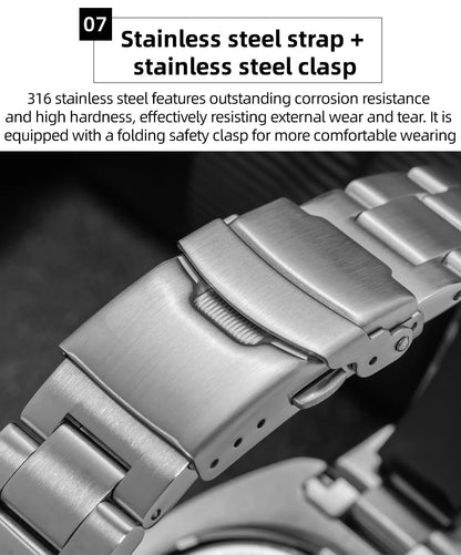 ADDIESDIVE Men's Luxury Watch 20Bar Waterproof  Display AD2511 Sapphire Glass Reloj Hombre BGW9 Super Luminous Quartz Watches