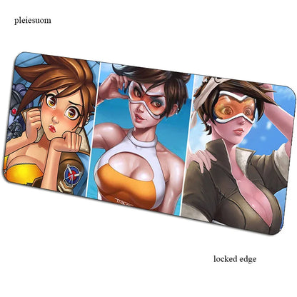 Tappetino mouse gaming Overwatch con stampa HD, 900x400x3mm, tappetino gamer per scrivania computer, mousemat PC economico per notebook
