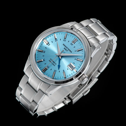 SEESTERN Men's Automatic Mechanical Wristwatch NH34 GMT Movement 10bar Waterproof Domed Sapphire Crystal Watch Limited S446 New