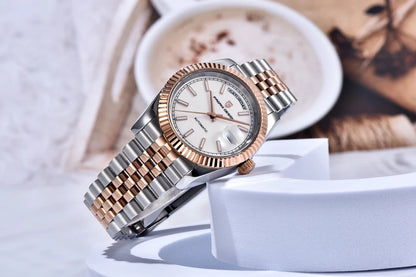 2026 New PAGANI DESIGN Enamel Dial DD36 Luxury Silver Gold Automatic Watch For Men AR Sapphire Crystal Mechanical Wristwatch Men