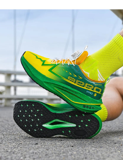 Men’s Running Shoes Carbon Board Specialty Sports Breathable Lightweight Women’s Comfortable Athletic Non-Skid Marathon Sneakers