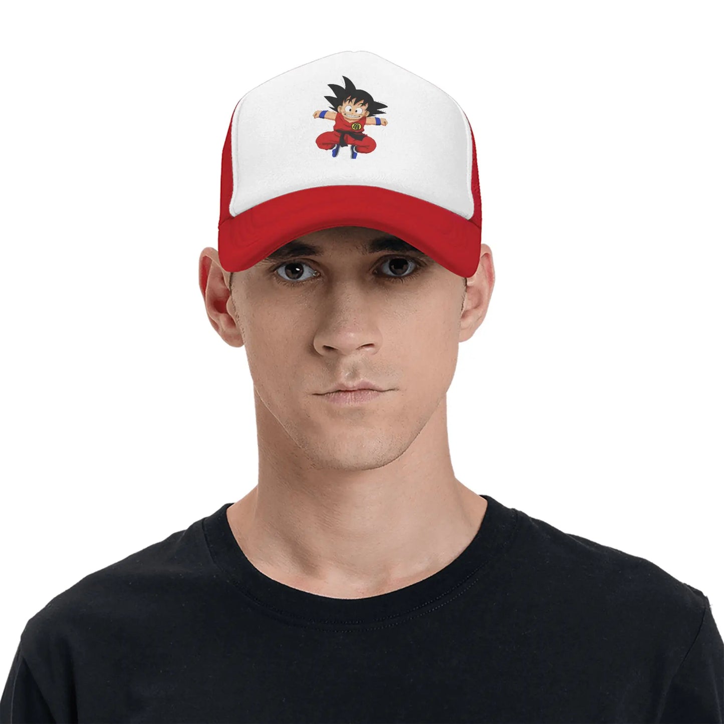 Adult Kid Goku Japanese Anime Trucker Cap Mesh Baseball Caps Dragon Ball Dad Hat Trucker Worker Cap Breathable Dad Hat Washable