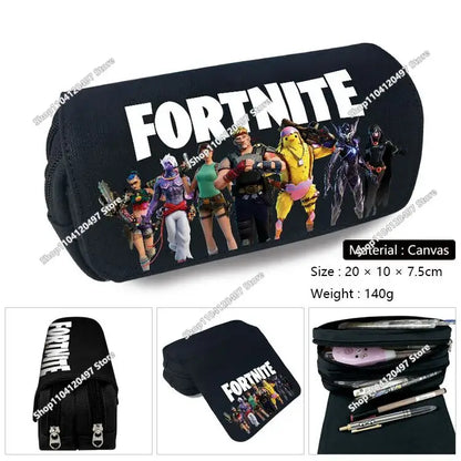 Victory Royale Student Boys Girls Fortnited Capacity Stationery PencilCase Peely Llama Hero Children's Pen Box Kids Teen Bags