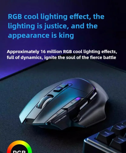 G2 Wired Gaming Mouse 12800DPI Ergonomics RGB Lighting Effect 1000Hz 7000FPS 9 Keys Macro Programming Mouse for Laptops Desktop