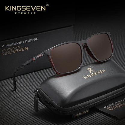 Ochelari de soare dreptunghiulari marca KINGSEVEN pentru bărbați și femei, cu lentile polarizate și protecție anti-UV400, pentru călătorii, activități în aer liber și sport