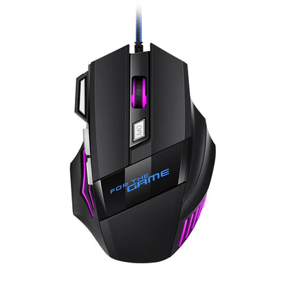 1 бр. нова Hyperspeed USB гейминг мишка с RGB подсветка, ергономична гейминг мишка 7D за Esports, жична мишка за лаптоп и PC геймър