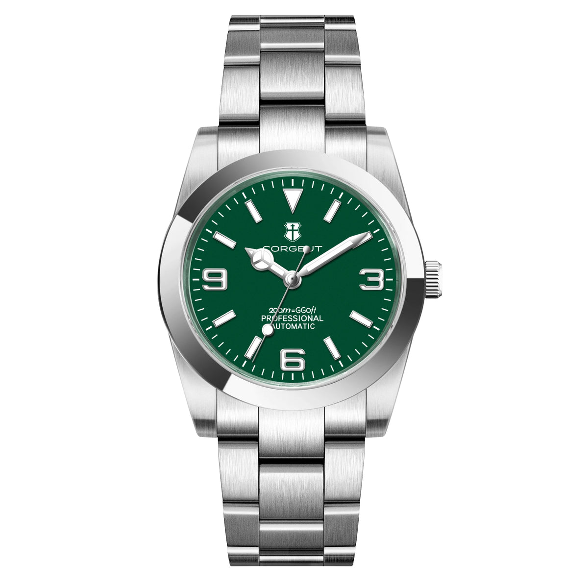 36/39mm Corgeut Luxury NH35 Miyota8215 Automatic Mechanical Wristwatches Numbers Men Watch Sapphire Crystal 10bars Reloj Hombre